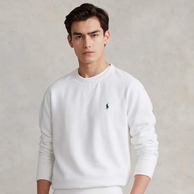 Shop Ralph Lauren The Rl Fleece Sweatshirt In White/c7996