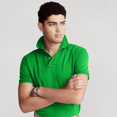 Shop Polo Ralph Lauren The Iconic Mesh Polo Shirt In Golf Green