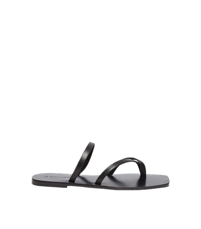 Shop A.emery Colby Strappy Open Toe Leather Slide In Black