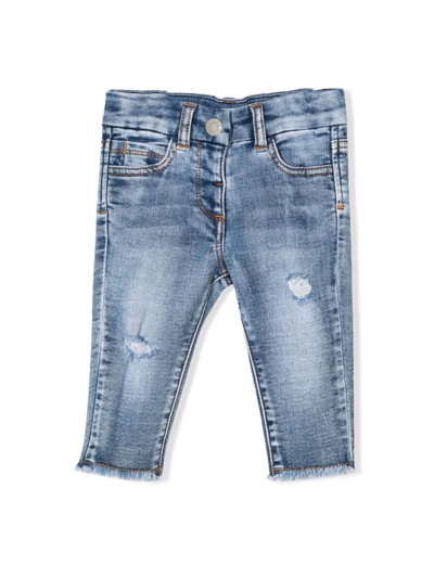 Shop Chiara Ferragni Light Blue Stretch-cotton Jeans In Denim