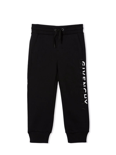 Shop Givenchy Black Cotton-blend Sweatpants In Nero