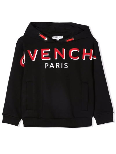 Shop Givenchy Black Cotton Blend Hoodie In Nero