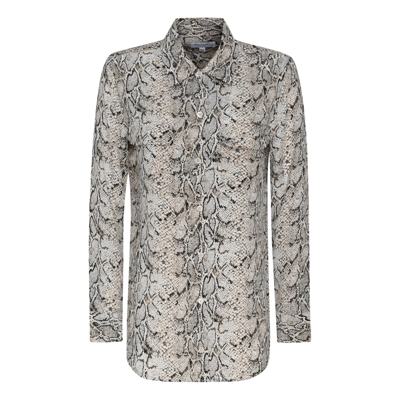 Shop Equipment Animalier Silk Printed Shirt In Serpente Naturale