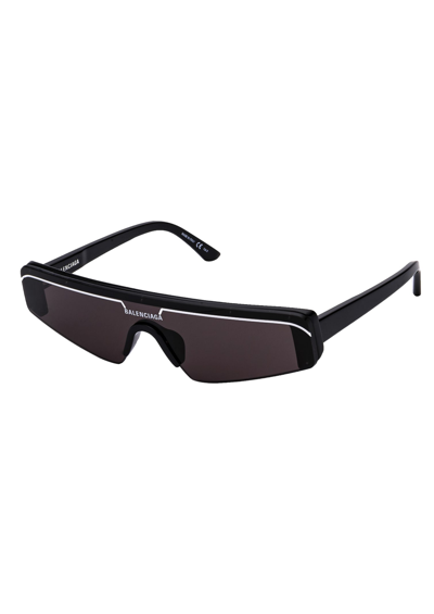 Shop Balenciaga Bb0003s Sunglasses In Black Black Grey