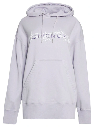Shop Givenchy C&s Barbed Wire Hoodie Lilac In Gray