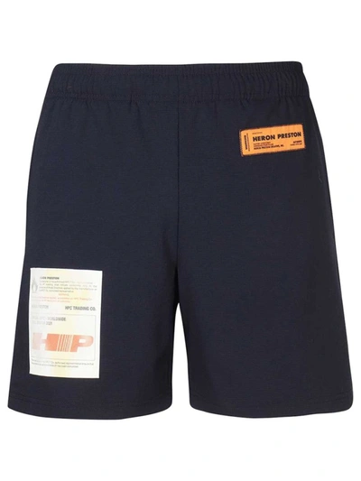 Shop Heron Preston Active Label Shorts Blue