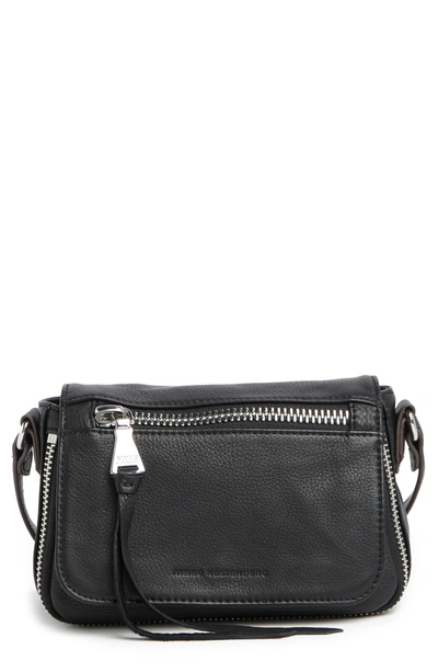 Shop Aimee Kestenberg Sorrento Leather Crossbody Bag In Black W/ Silver
