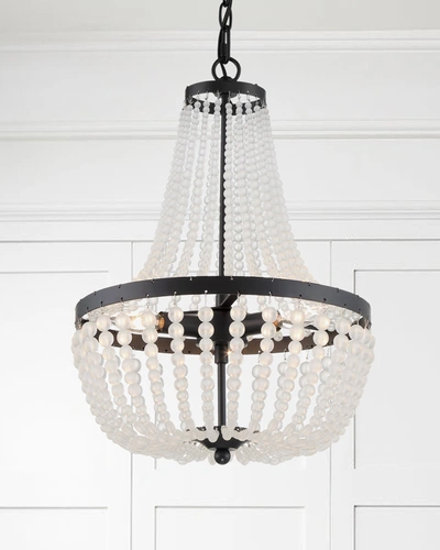 Crystorama Rylee 3 Light Matte Black Chandelier