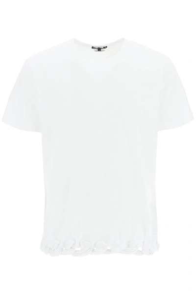 Shop Comme Des Garçons Homme Deux T-shirt With Knots In White (white)