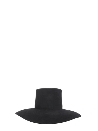 Shop Alberta Ferretti Velor Hat In Black