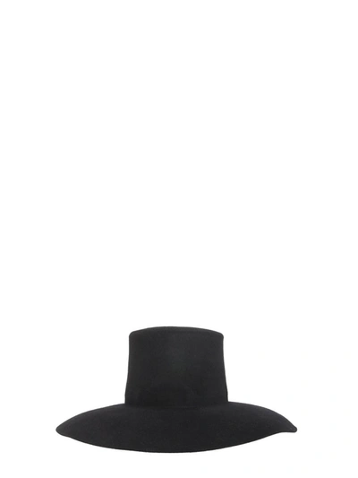 Shop Alberta Ferretti Velor Hat In Black