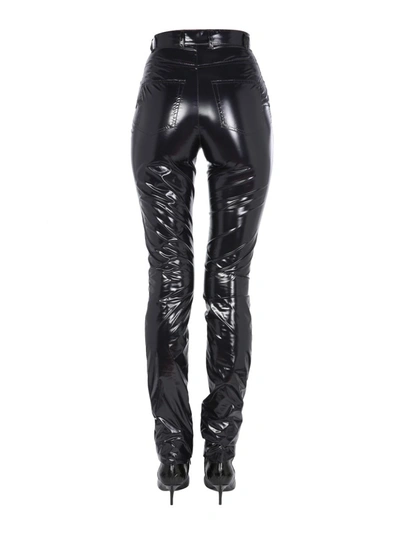 Shop Dolce & Gabbana Vinyl Pants In Black