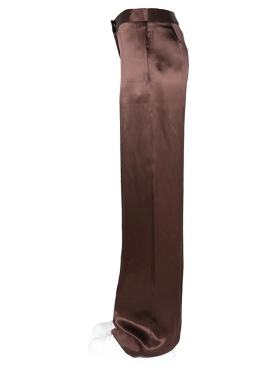 Shop Alexander Mcqueen Wide Leg Trousers In Brown