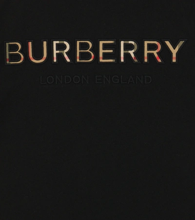 Shop Burberry Logo Cotton-jersey T-shirt In Black