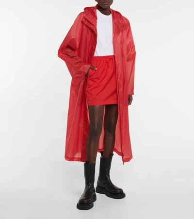 Wardrobe.nyc High-rise Drawstring Miniskirt In Red