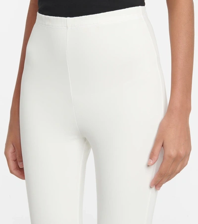 Wardrobe.nyc Stirrup Stretch Viscose Leggings In White