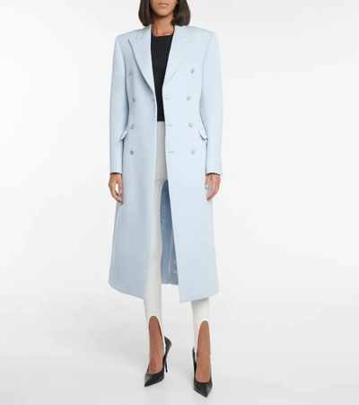 Wardrobe.nyc Double-breasted Wool Coat In Blue