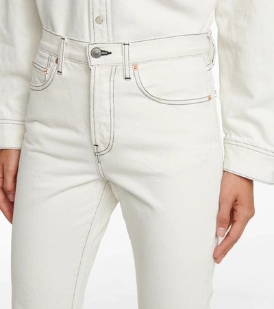 Wardrobe.nyc High-waisted Straight-leg Jeans In White/black