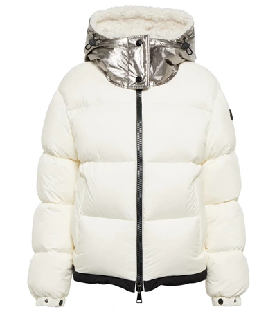 Shop Moncler Bufonie Hooded Down Jacket In White