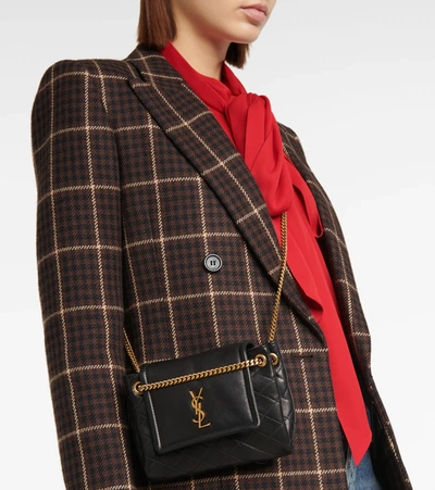 Shop Saint Laurent Nolita Mini Leather Shoulder Bag In Nero