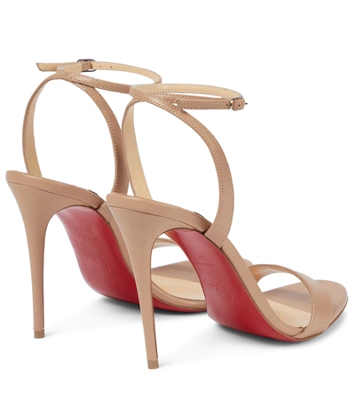 Shop Christian Louboutin Loubigirl 100 Leather Sandals In Nude