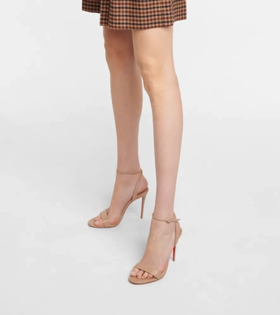 Christian Louboutin Loubigirl Ankle-strap Red Sole Sandals In Nude