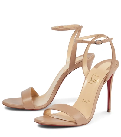 Christian Louboutin Loubigirl Ankle-strap Red Sole Sandals In Nude