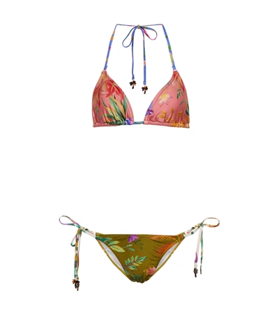 Shop Zimmermann Tropicana Floral Bikini In Spliced
