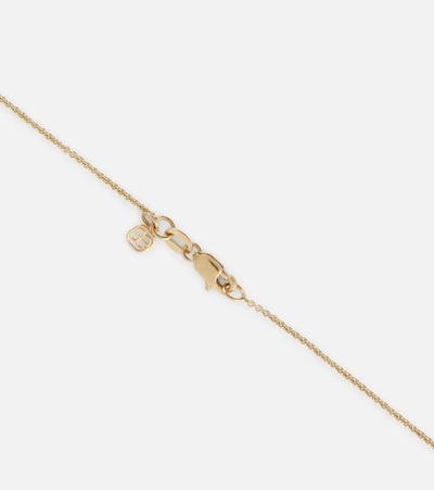 Sydney Evan Love 14kt Gold Necklace With Sapphires In Yellow Gold/multi