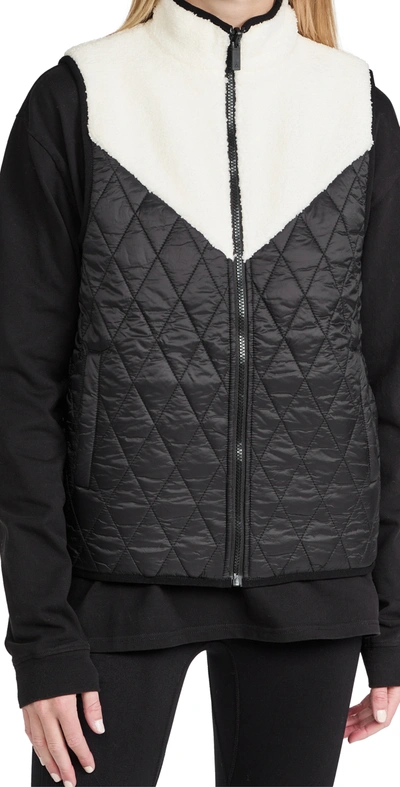 Shop Alala Reversible Ski Vest In Black/cream