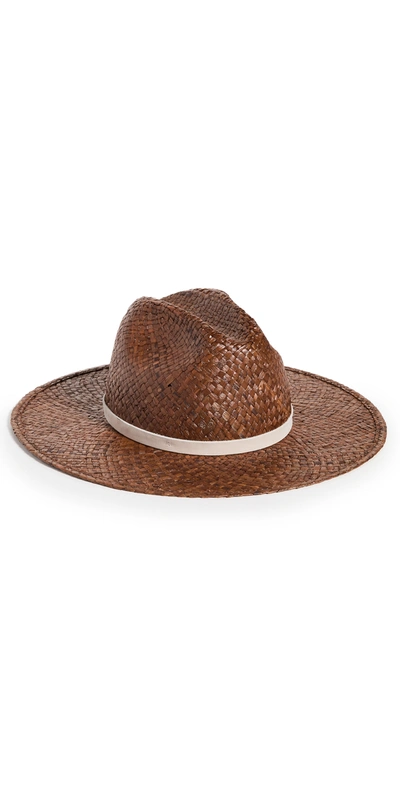 Shop Janessa Leone Asher Hat In Brown