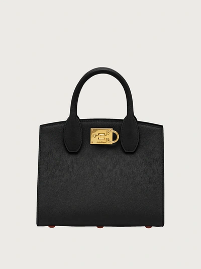 Shop Ferragamo Studio Box Bag (s) In Black