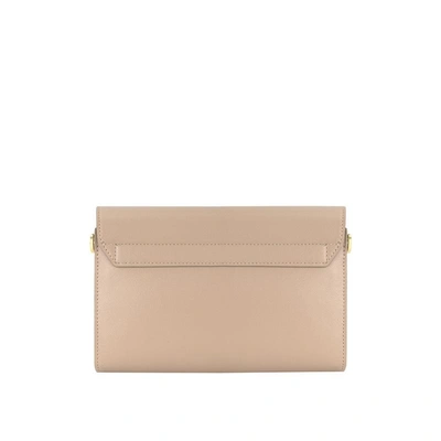 Shop Maison Häroã¯ne Shoulder Bag Lilia Tablet Mini Leather Imitation In Beige