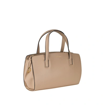 Shop Maison Häroã¯ne Handbag Charlotta Tablet Mini Leather Imitation In Beige