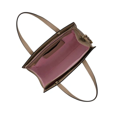 Shop Maison Häroã¯ne Handbag Charlotta Tablet Mini Leather Imitation In Beige