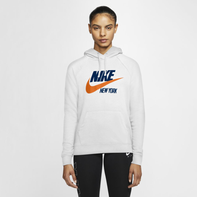 Shop Nike Sportswear Essential Women's Pullover Hoodie In White