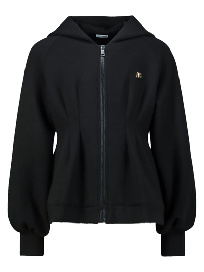 Shop Dolce & Gabbana Kids Sweat Jacket For Girls In Black