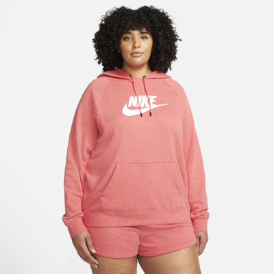 Shop Nike Sportswear Essential Women's Hoodie In Magic Ember,heather,white