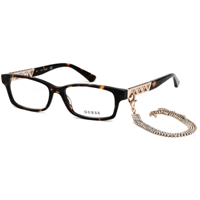Shop Guess Ladies Tortoise Square Eyeglass Frames Gu278505254