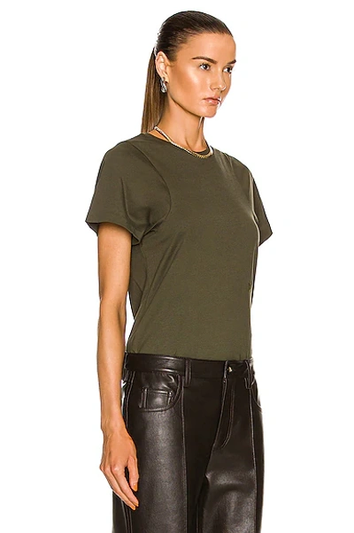 Shop Totême Curved Seam Tee In Forest