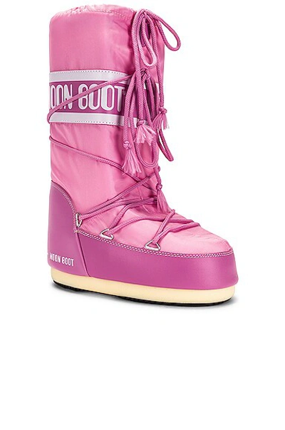 Moon Boot Nylon Boot In Pink