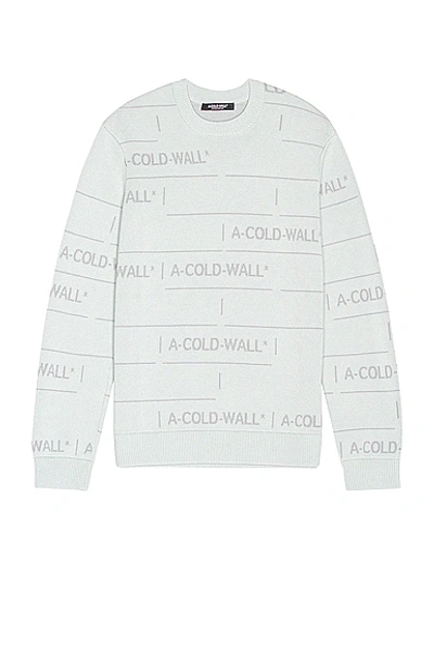 Shop A-cold-wall* Chain Jacquard Knit In Ice Grey