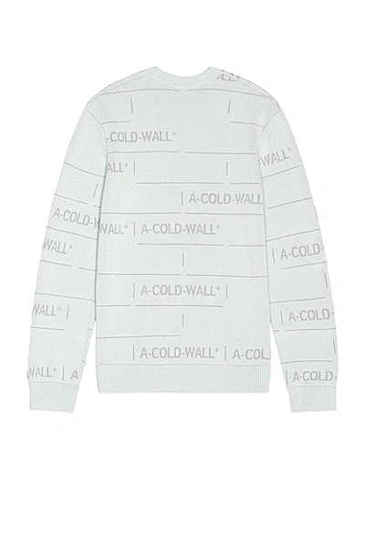 Shop A-cold-wall* Chain Jacquard Knit In Ice Grey