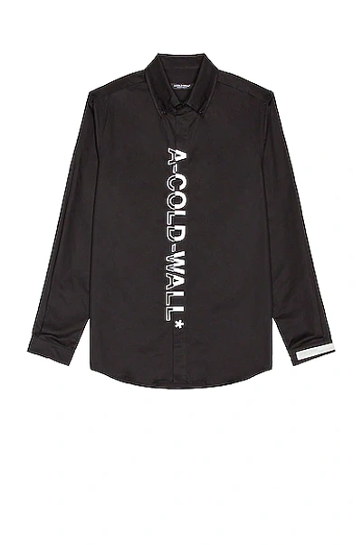 Shop A-cold-wall* Logo Branded Shirt In Black