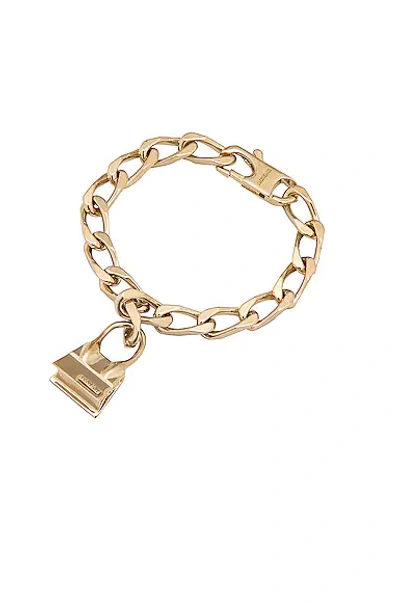 Shop Jacquemus Le Bracelet Chiquito In Light Gold