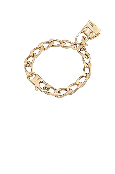 Shop Jacquemus Le Bracelet Chiquito In Light Gold