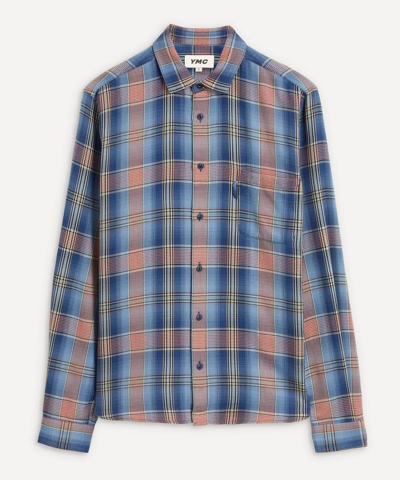 Ymc You Must Create Ymc "curtis" Shirt In Blue-orange