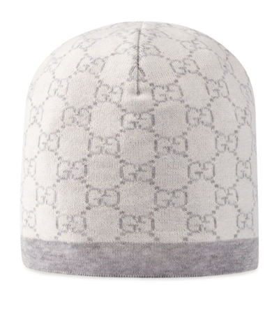 Shop Gucci Wool Gg Supreme Hat In Grey