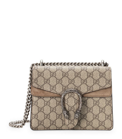 Shop Gucci Super Mini Dionysus Shoulder Bag In Neutrals
