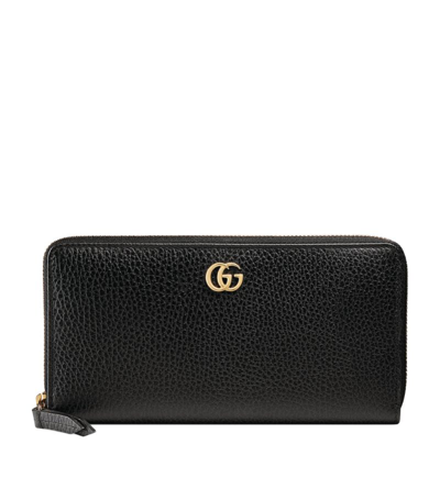 Shop Gucci Leather Double G Wallet In Black